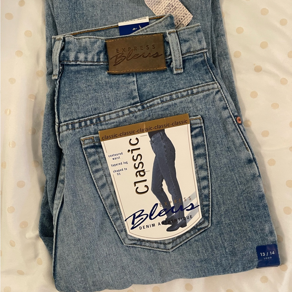 Express Bleus deadstock vintage 90s tapered jeans 13/14 long classic